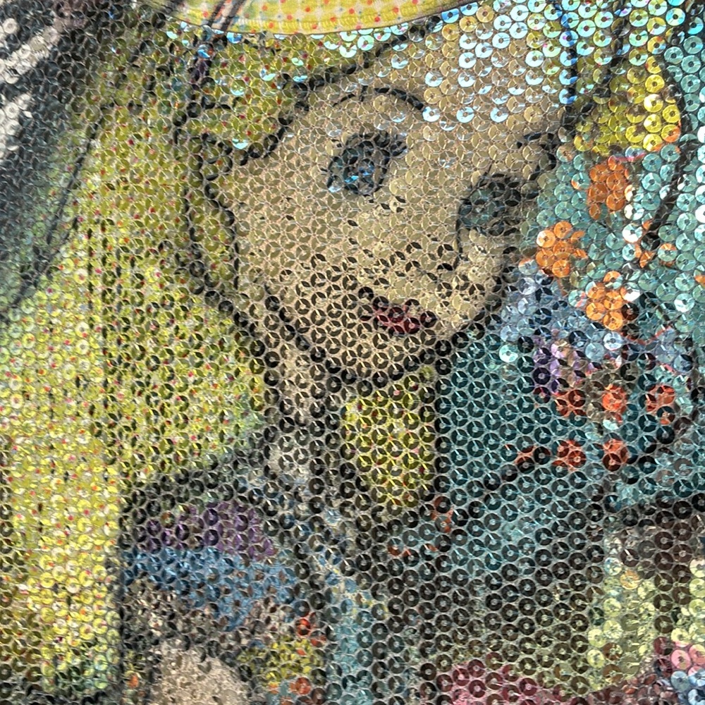 NWOT Disney “Alice in Wonderland” Sequin Graphic Tee - Picture 2 of 5